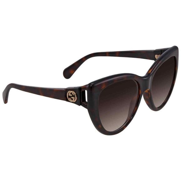 NEW Gucci Brown Butterfly Women's Sunglasses - Picture 1 of 4